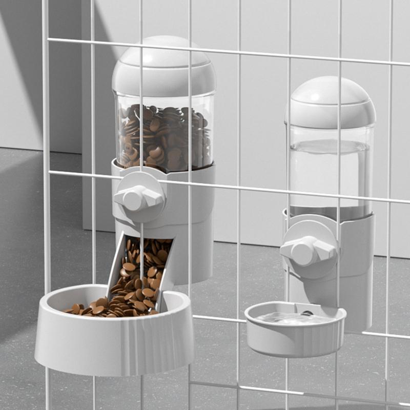 Pet Dog Cats Automatic Feeders Drinking Bowls Container Cage Durable To Use Gift Large Capacity And Large Water Sink