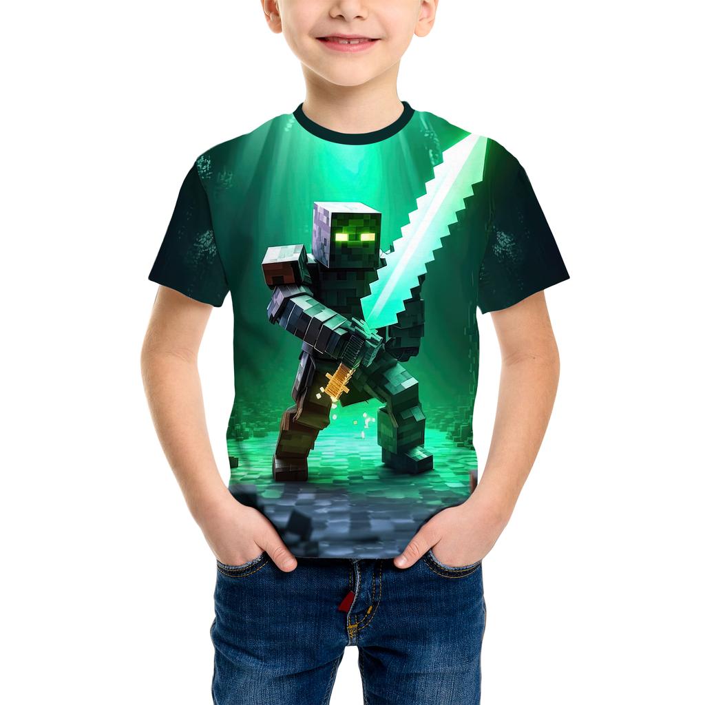 Neue Sport Kinder Jungen Kleidung 3D Druck T-Shirt Kurzarm Mode Lässiges Oberteil Kinder T-Shirt