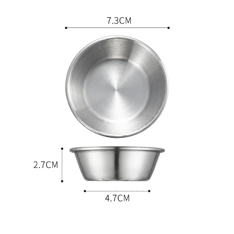 

Thickened 304 Stainless Steel Seasoning Dish Tableware Hot Pot Sauce Dishes Appetizer Serving Tray Plate Kitchen Supplies