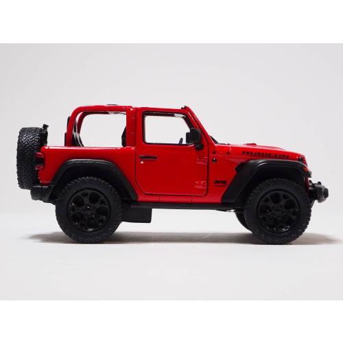 Kinsmart Jeep Wrangler Rubicon Red Open Top 1/34 Scale Diecast Car KT5412A