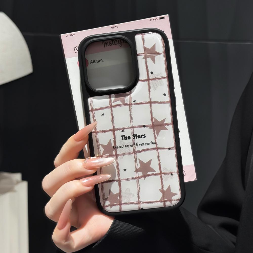 Lattice star water condensation case is suitable for Apple 17/16Promax mobile phone case iPhone13/14 advanced 15 anti-drop.