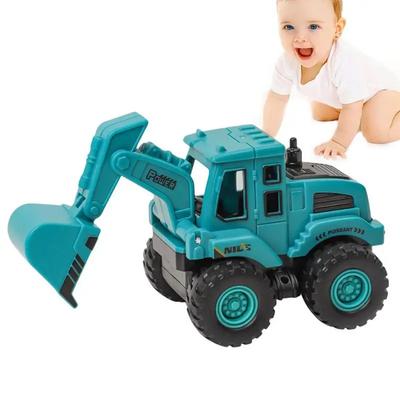 1:55 Enfants Véhicule en Plastique Voiture Jouets Camions Véhicule de Chantier Pelle Bulldozer Modèle Inertie Cadeaux pour Enfants carro