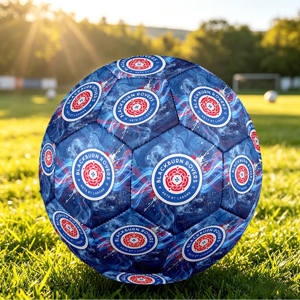 Blackburn Rovers Football Stampato Taglia 5 Pallone da Calcio BFootball, Antiscivolo Pallone da Calcio per Partite Adulti Souvenir per Tifosi di Calcio