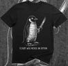 Funny Penguin Knife Shirt Flight Was Never an Option T-Shirt, Dark Humor Penguin