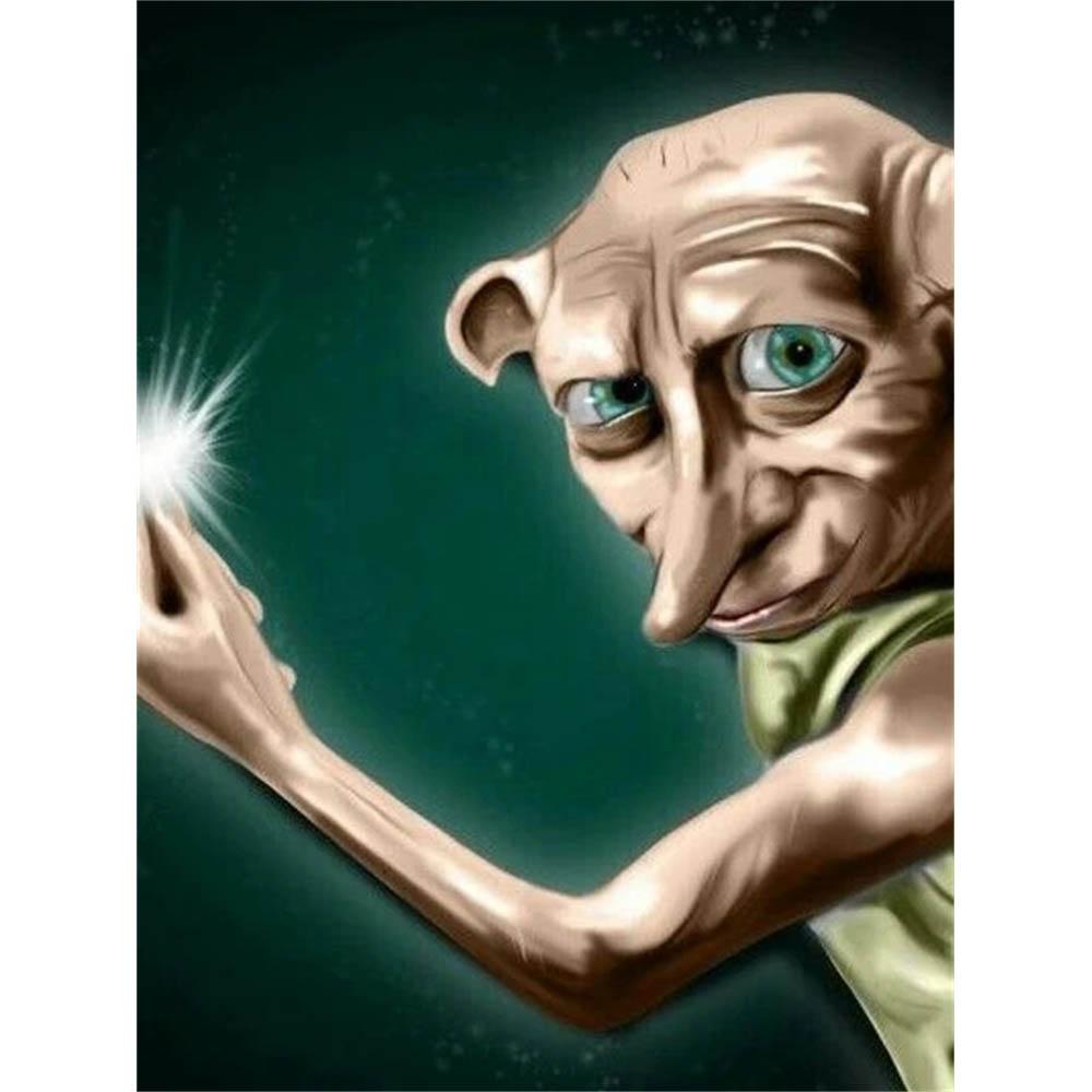 2026 Ny Harry Potter Dobby DIY Diamantmålning Korsstygn Magisk Tecknad Mosaik Broderi Strass Heminredning Barnpresent