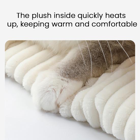 Cat Sleeping Bag with Spacious Pocket Velvet Lining Warm Comfortable Pet