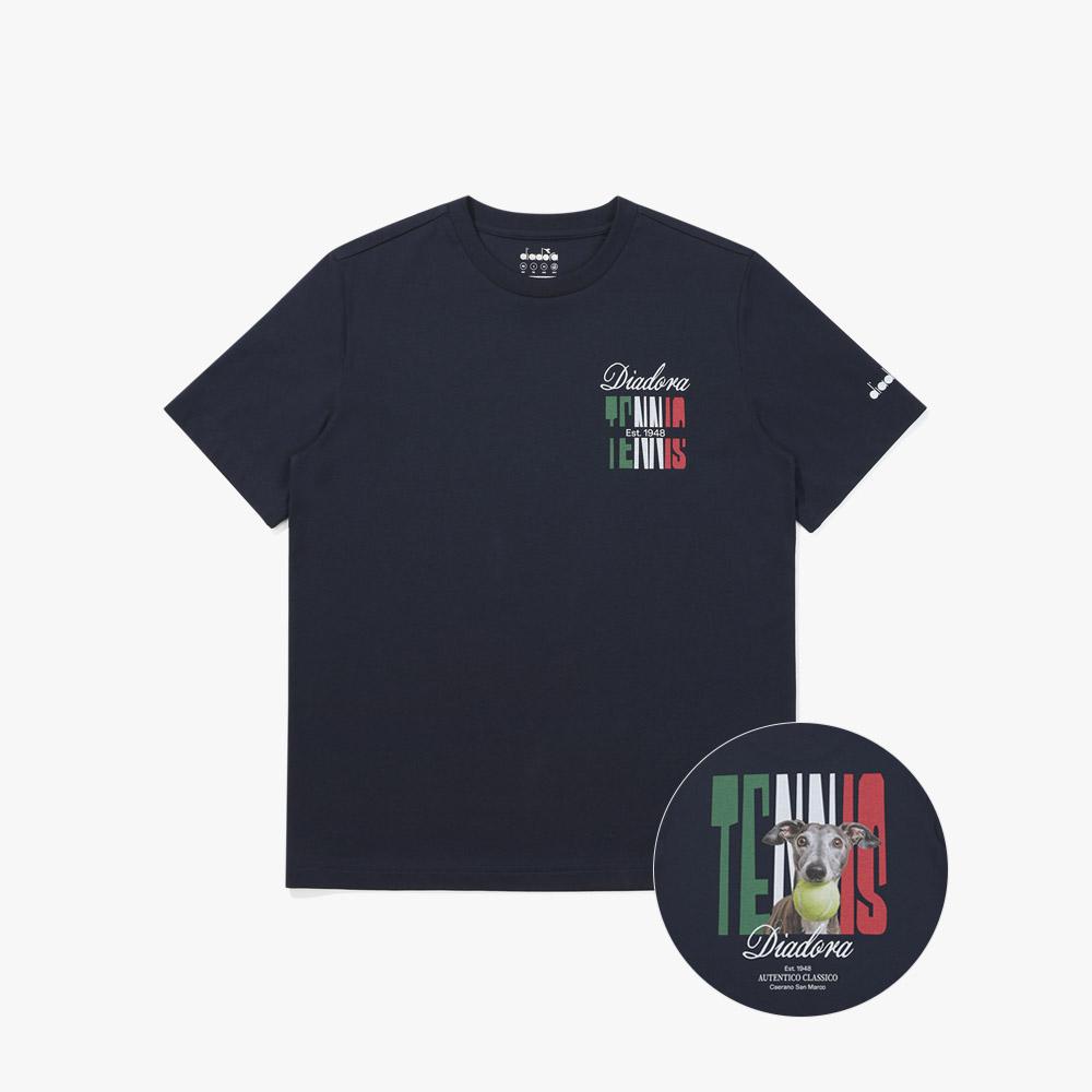 Diadora Biteball Tennis Short Sleeve T-Shirt Navy