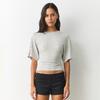 Q25TP400 Women's Slim-Fit Autumn Striped Round Neck Short Sleeve Top