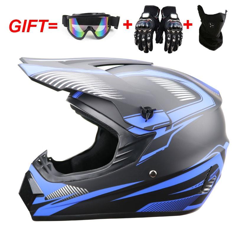 Full Face Motorcycle Helmet Off-Road ATV Dirt Bike Downhill Mountain Karting Adult Unisex ABS Safety Gear