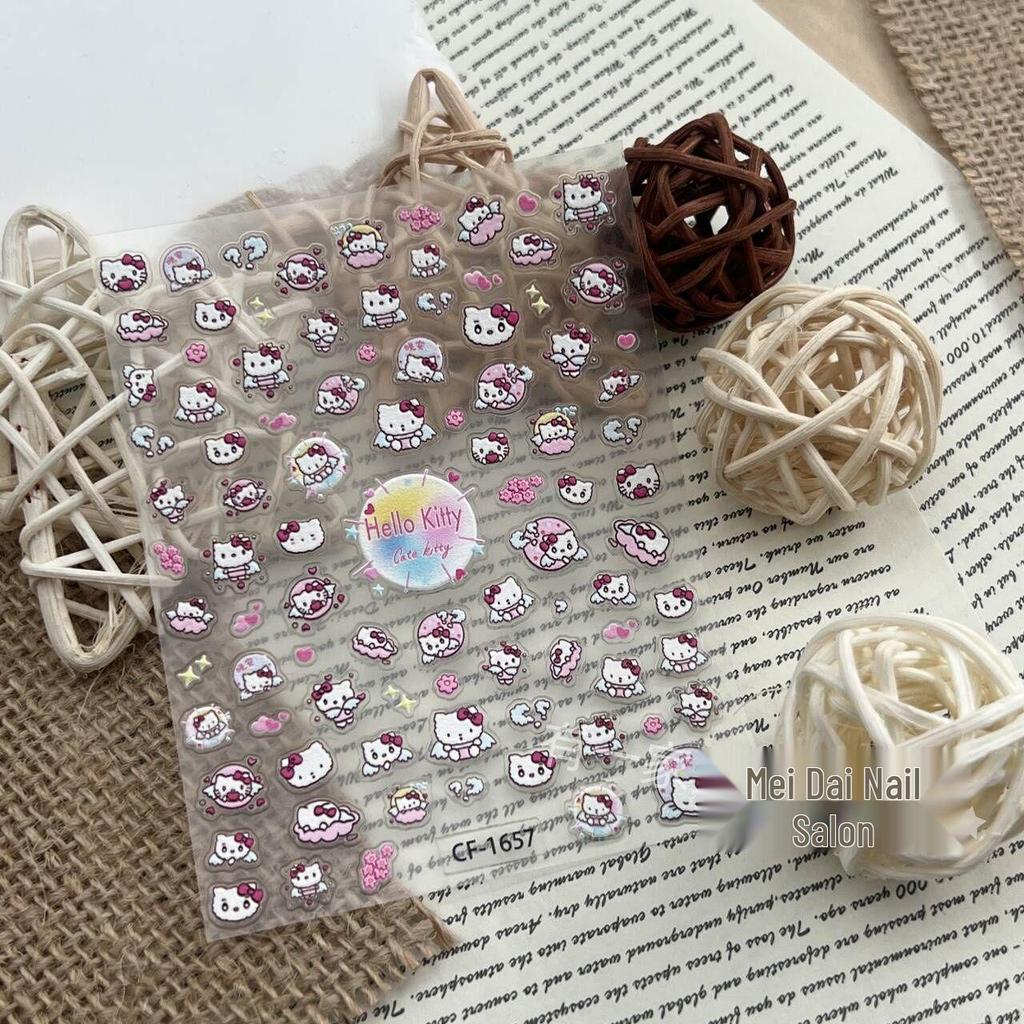 Pegatinas Personalizadas de Dibujos Animados Lindos en Relieve para Uñas