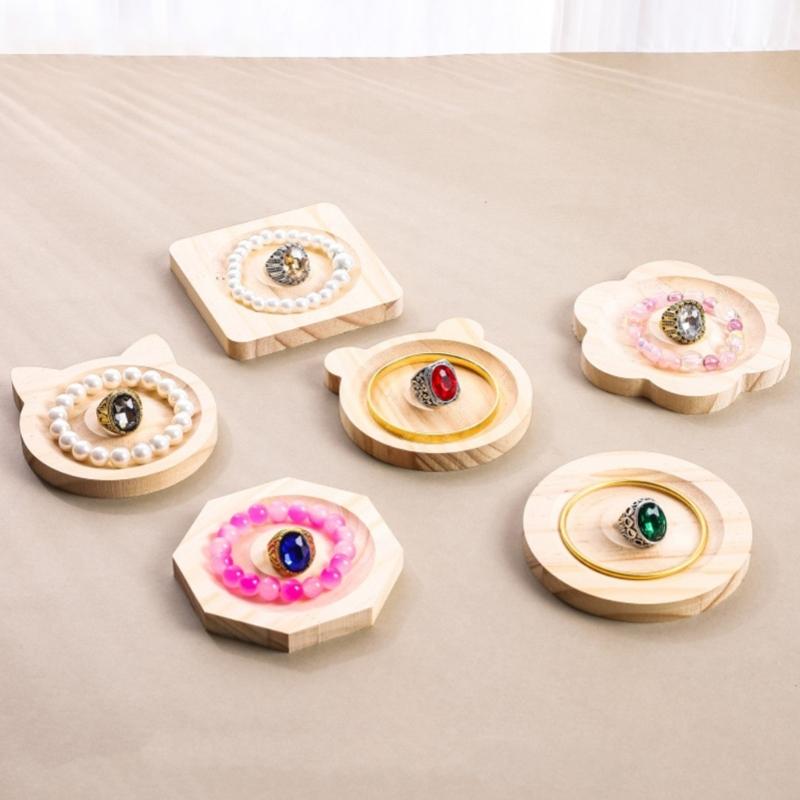Pack of 6 Wood Trays Beading Boards Multifunctional Wood Bracelet Making Board for Jewelry Designers and Hobbyists