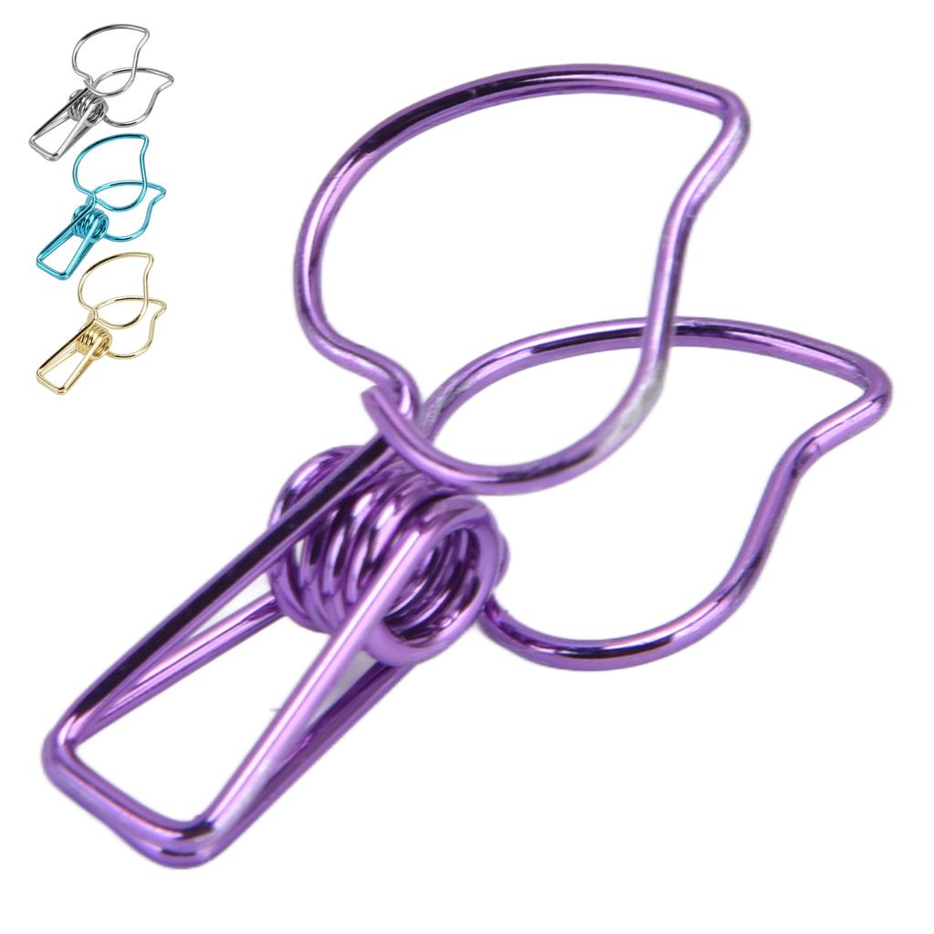 20Pcs Clips Multifunctional Strong Hollow Spring Clip for Clothes Drying Sealing Small Clip