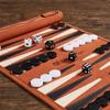 Backgammon Game Set - Leather Roll-up Board Games- Portable Travel Companion. Multiple Colors