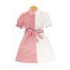 Children's Summer Children's Patchwork Color Short-sleeved Shirt Skirt Girl's Dress