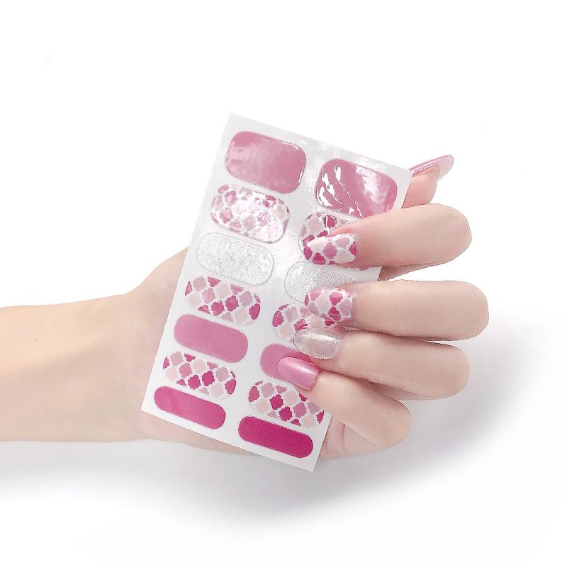Nail Art Stickers 3d Nail Stickers 14 Finger Hot Stamping Cat Eye Leopard Print Nail Art Stickers