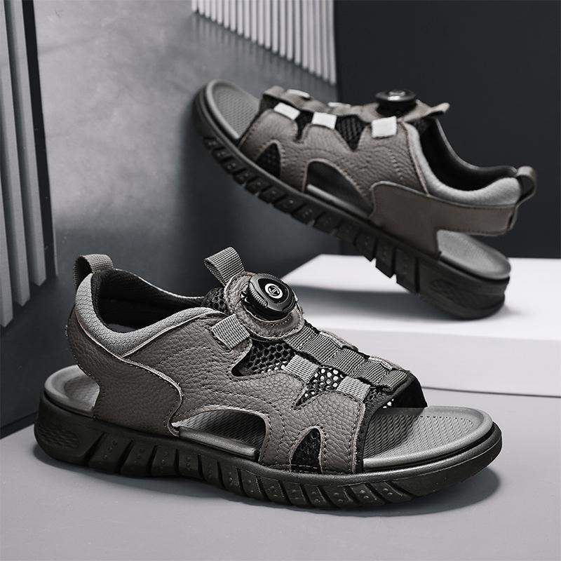 Модные летние сандалии из натуральной кожи для мужчин — фото 6