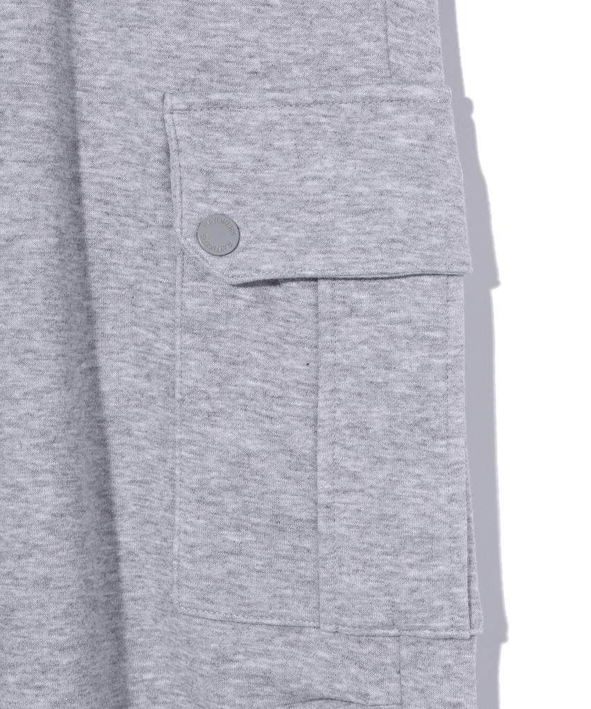 RAYFIKERS Wide Parachute Sweatpants Melange Grey (Mo6Pu192-097)