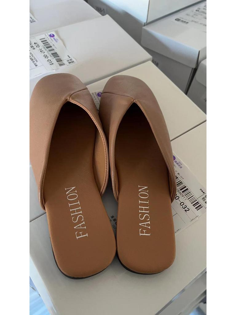 Women's Summer Closed Toe Outdoor Mules - Flat Bottom Beach Slippers