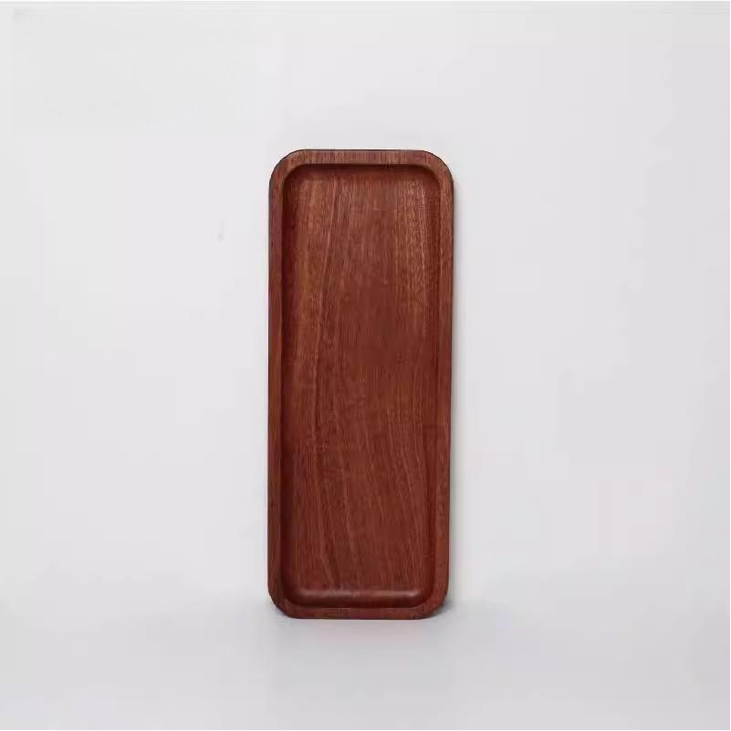 Ebony Wooden Pallet Chinese Style Storage Solid Wood Square Tea Tray Household Wooden Cutlery Tray Small Tea Tray