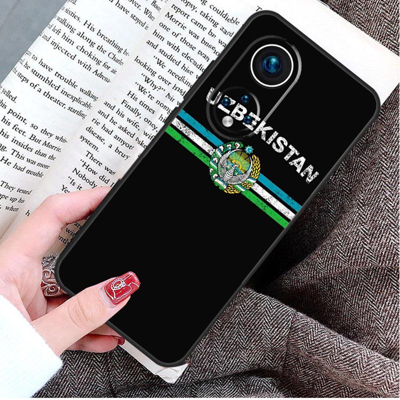 Uzbekistan Flag Coat Of Arms Case For Honor Magic 8 Pro 5 6 7 Lite Honor 400 200 50 70 90 X9d X9c X9b X9a X8b Win RT Cover
