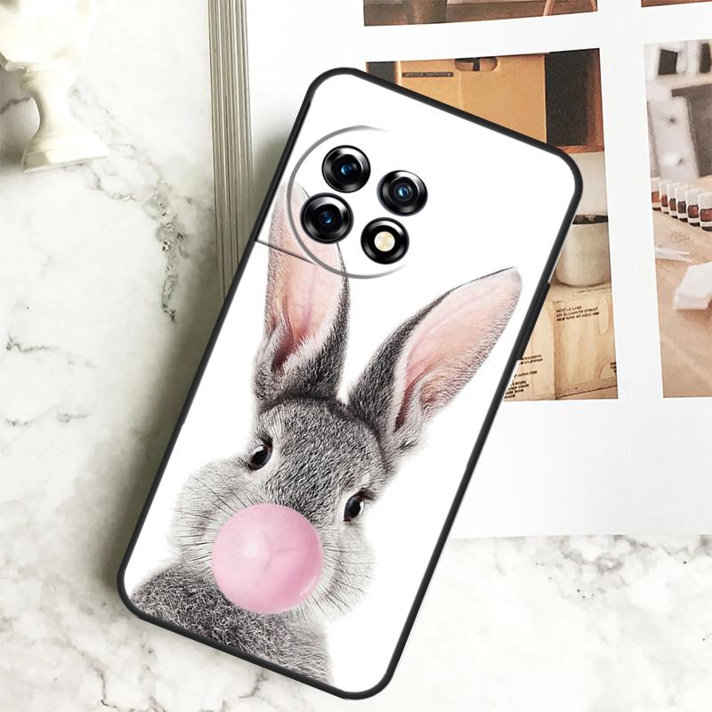 Cute Bunny Rabbit Case For OnePlus 12 12R 11 9 10 Pro 10R 9R 8T 10T Nord CE 2 3 Lite 2T N10 N20 N30 CE4 Cover