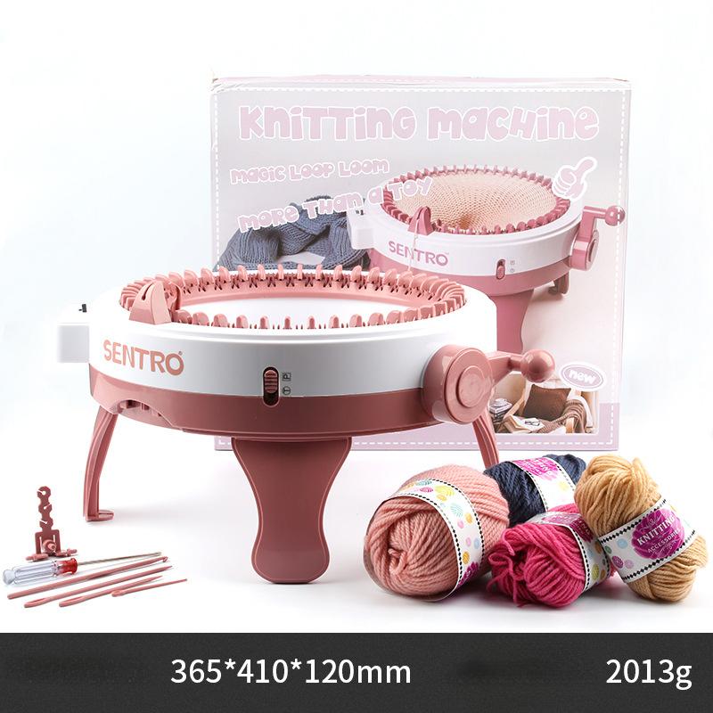 

Ручная вязальная машина на 48 игл с 6 мотками пряжи случайного цвета для взрослых и детей, для вязания шарфов, шапок, носков своими руками