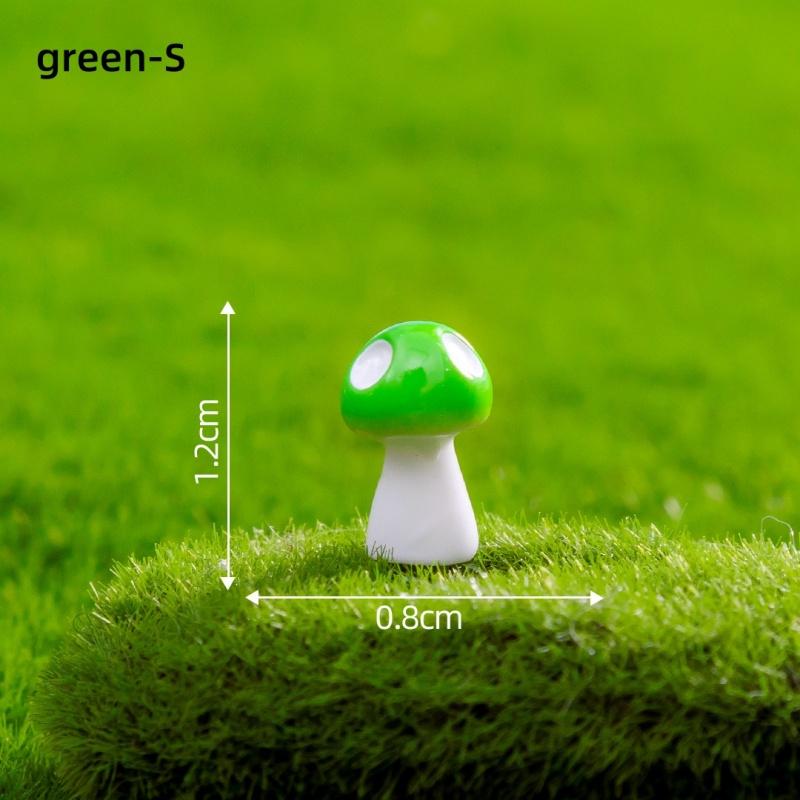 New 10-80PCS Mini Resin Mushroom 8 Colors Small Mushrooms for Dollhouse Decor Micro Fairy Garden Landscape Aquarium Tiny Toys
