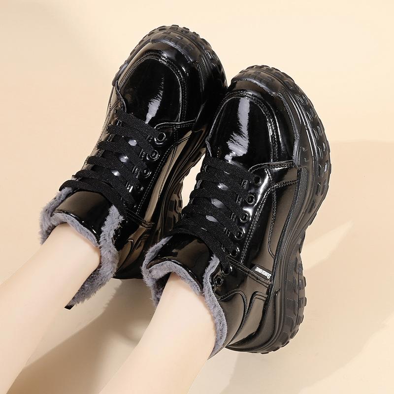 High peel autumn and winter dad shoes new women's sports shoes tire sole non-slip waterproof Hong Kong style casual shoes