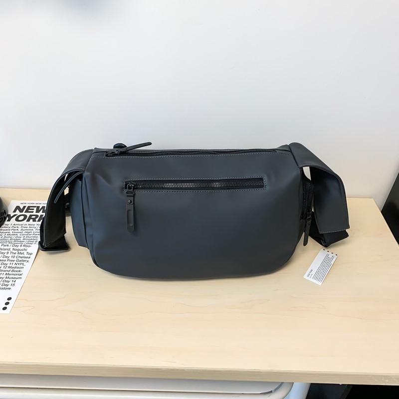 Crossbody Tasche für Damen und Herren mit verstellbarem Riemen und Reißverschlusstasche vorne Umhängetasche