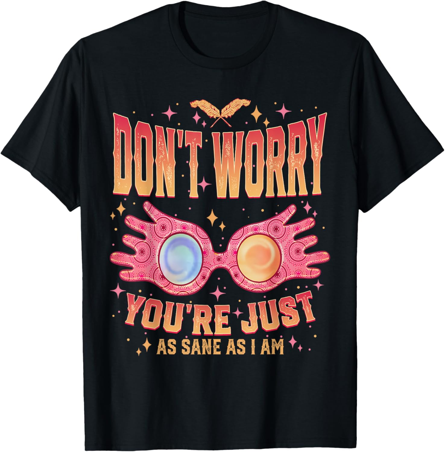 Луна, не волнуйся, ты такая же нормальная, как и я, Футболка Унисекс Хлопок Короткий Рукав 4XL