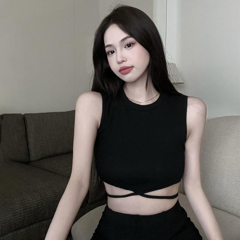 Women's Top Korean Vest Sleeveless Slim Sexy Including Chest Pad Female Camisole