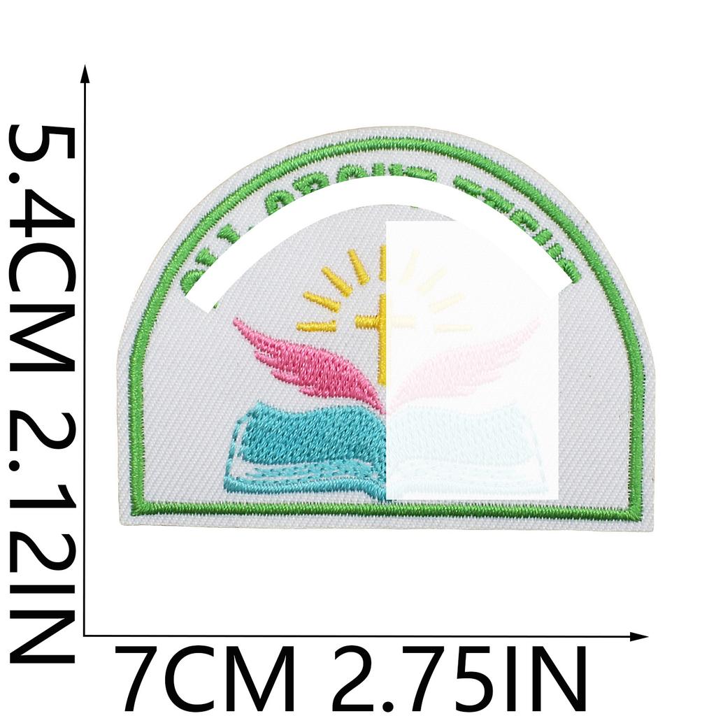 Retro Geometric Cartoon Shape Embroidery Cloth Sticker Denim Jacket Shoes And Hats Ironing Patch Diy Handmade Decorative Embroidery