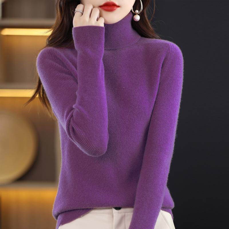 

Женский облегающий свитер в рубчик - высокий воротник, длинный рукав, однотонный, теплый, короткий верх. XL