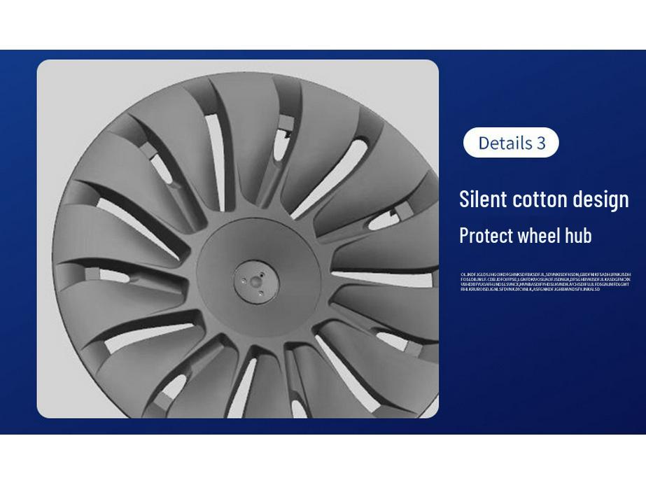 Tesla 19-Inch Model Y Full Wrap-Around Symmetrical Wheel Hubcap Cover