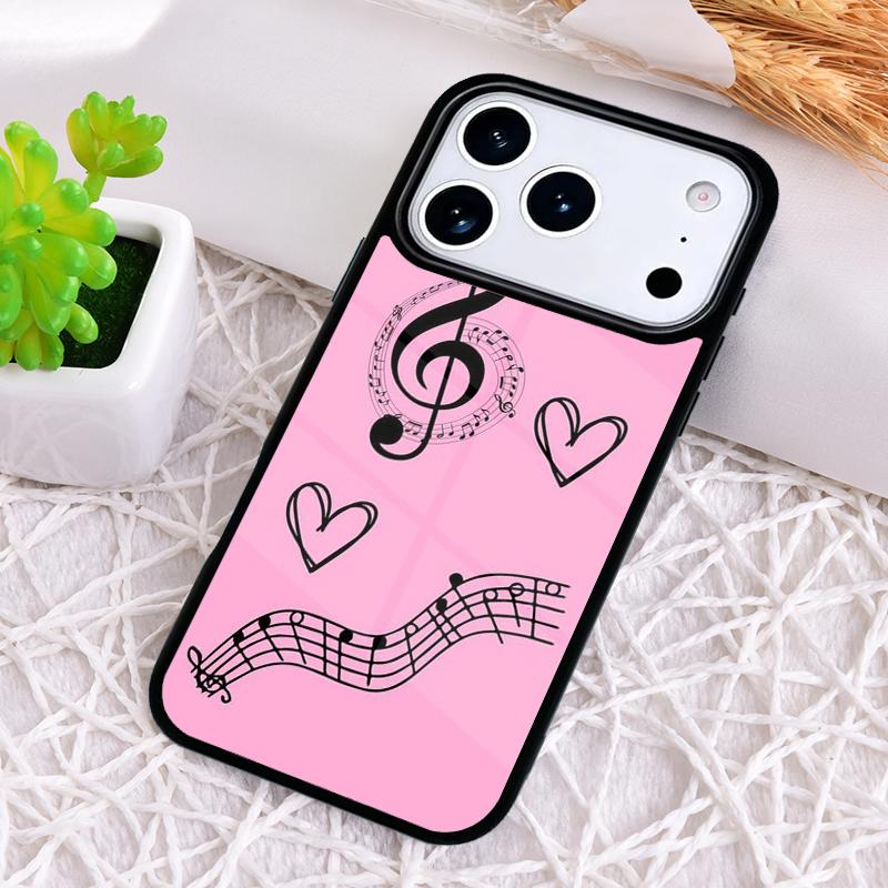 Minimalist Music Lover Shockproof Phone Case for iPhone 17 Air 16e 15 11 12 14 13 Pro Max Cover Coque