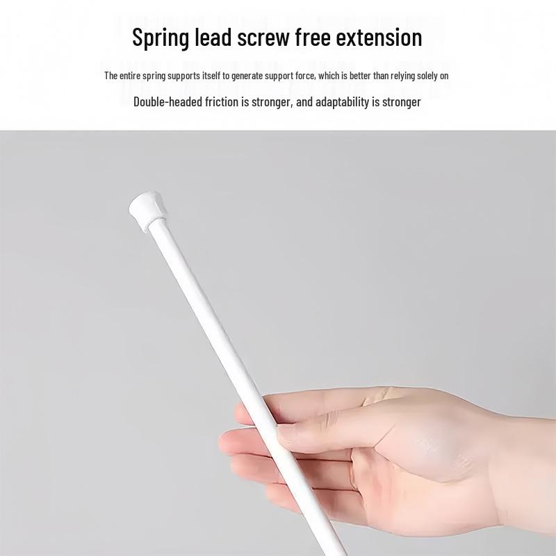 Telescopic No-Drill Curtain & Clothes Drying Rod for Balcony, Door, and Shower