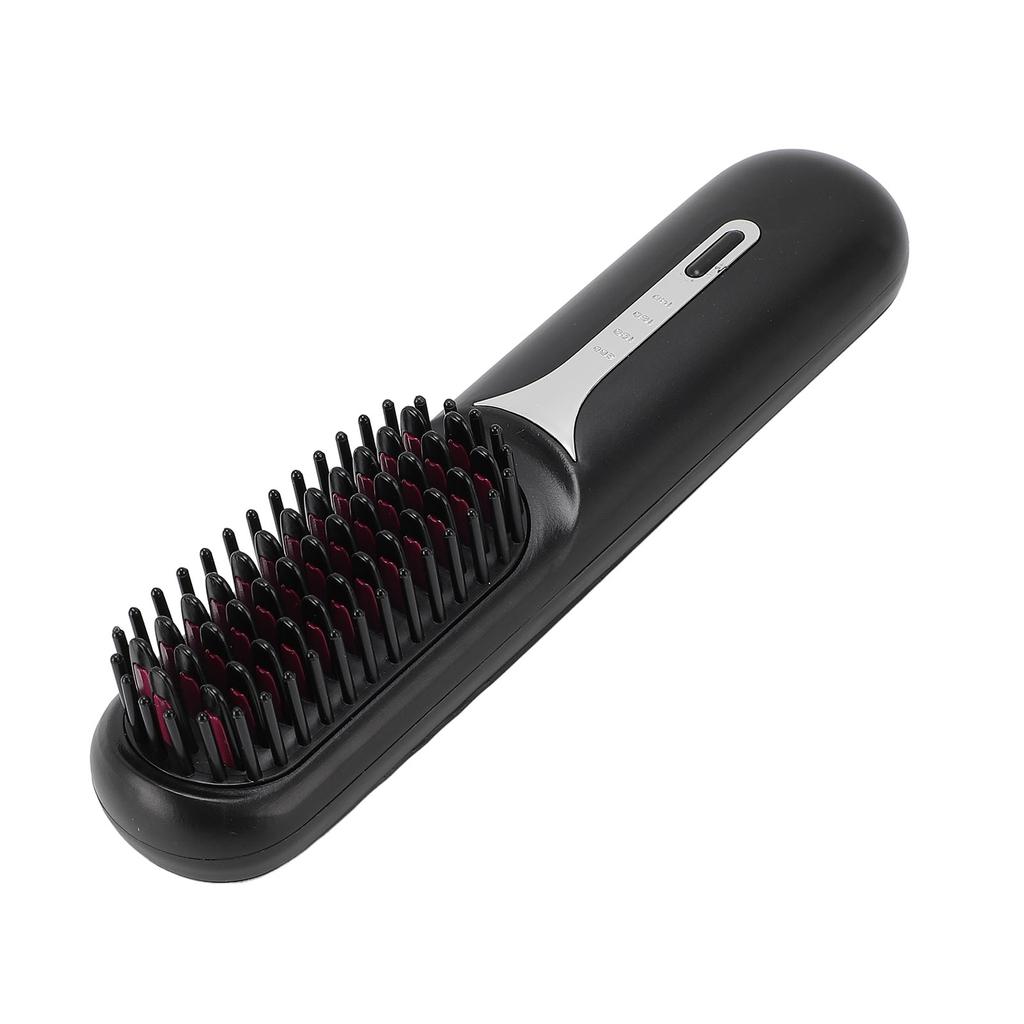 Cordless Hair Straightening Comb Rechargeable Negative Ions Quick Heating Hair Straightener Brush