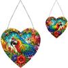 PVC Glass Special Shaped Bird Diamond Painting Hanging Suncatcher Diamond Drawing Suncatcher Ornament Window Ornament