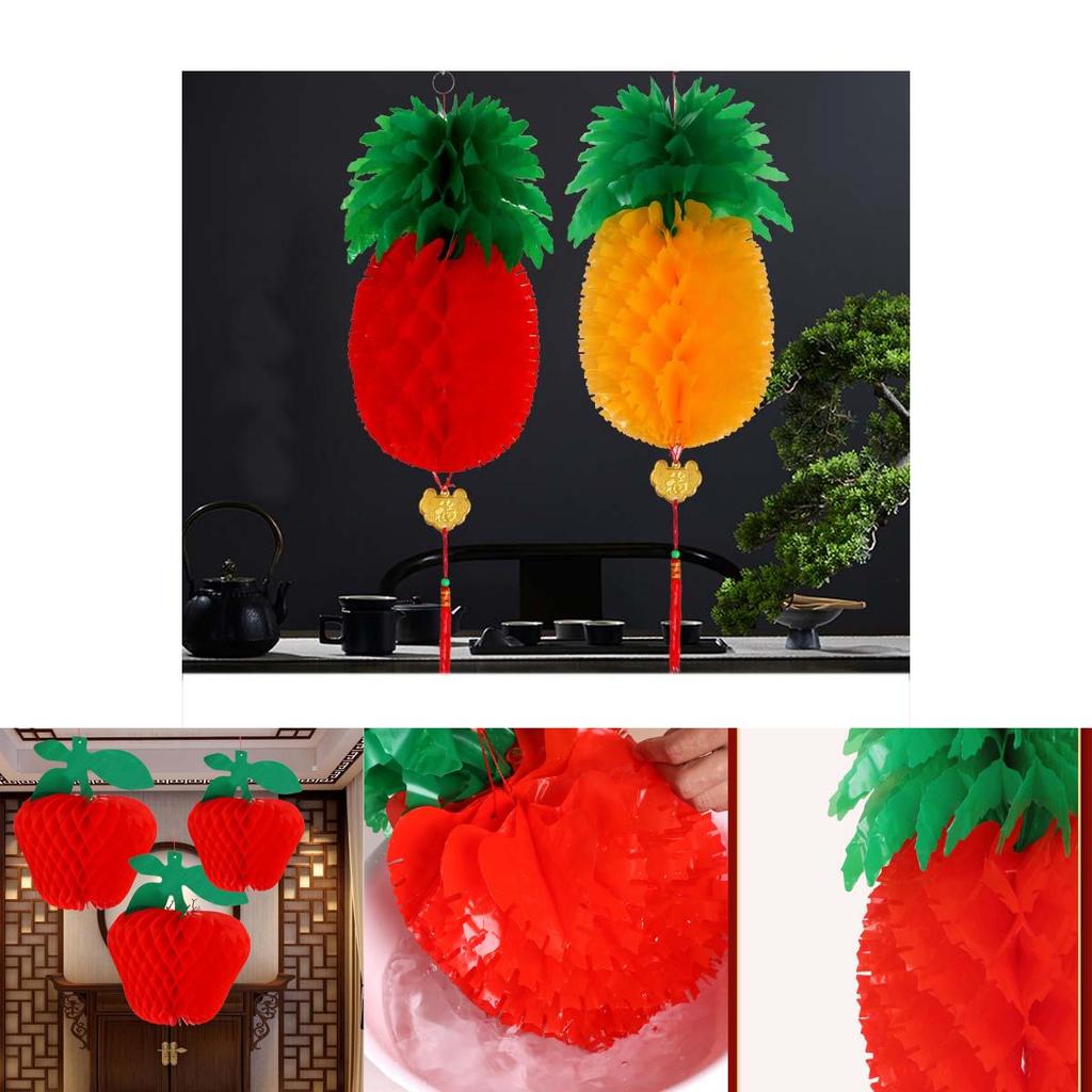 Exquisite Pineapple Apple Lanterns For Joyful Happy New Year Celebrations And Festive Decor