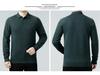 Genuine Brand Men's Luxury Wool Sweater 2025 - Thick, Warm, and Stylish Lapel Knitwear for Mid-Aged Dads.