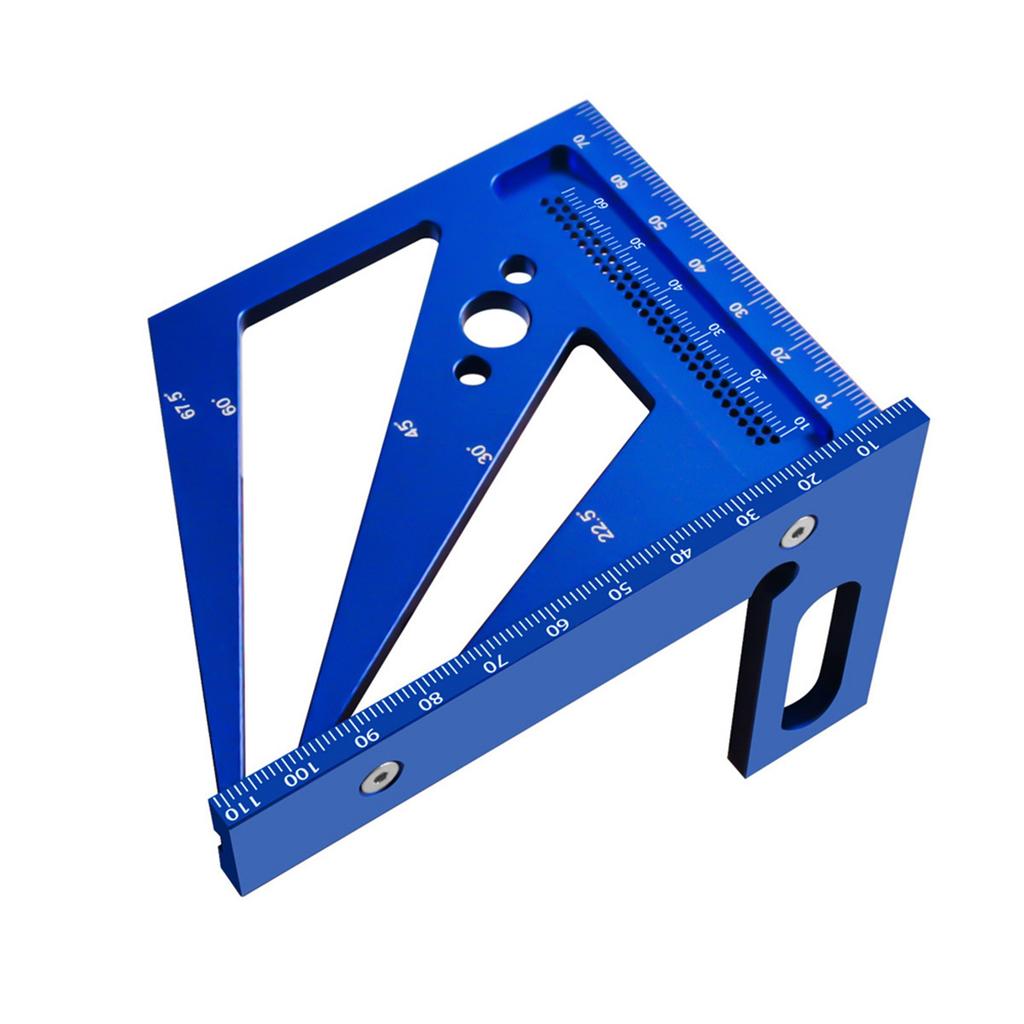 Upgrade Holzbearbeitungs-Messlineal Metrisch Zoll 3D Mehrwinkel-Aluminiumlegierung 22,5 30 45 60 67,5 90 Grad Winkelquadrat