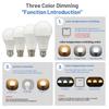 3pcs E27 B22 Energy Saving 3 Color Temperature CCT Bulb AC110V 220V 18W 24W Memory Function Color Temp Reset Light for Bedroom