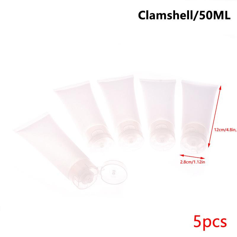 

5 шт. контейнер для лосьона Squeeze, многоразовый флакон, дорожная упаковка, пустой матовый прозрачный тюбик, косметический крем, лосьон, шампунь, ванна as the picture