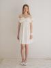 Ganiesong Bridal Off-Shoulder Tail Mini Dress_Ivory