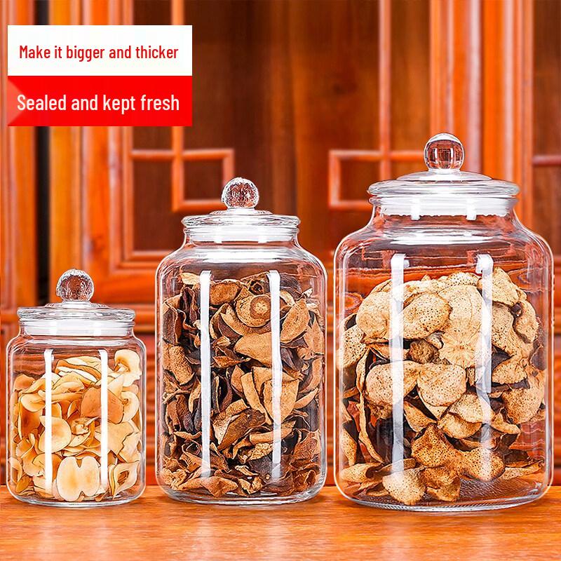 Airtight Glass Storage Jar for Tea & Herbs