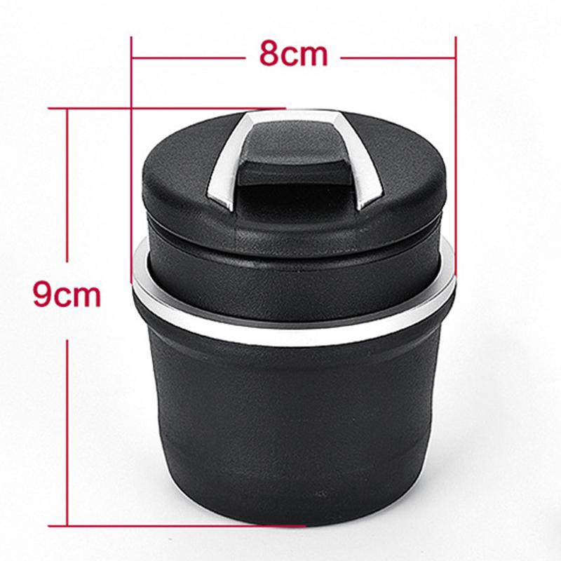 Universal 2 In 1 Car Ashtray Storage Box Holser Brackets Organizer Multifunction Vehicle LED Ashtray Auto Accessories Interior