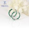 Natural Green Agate Oval 3*4mm Earrings 925 Sterling Silver Classic Design Women Fine Jewelry Suitable for Daily Wear