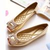 Elegant Rhinestone Soft Leather Women's Flats Shoes For Effortless Casual Style