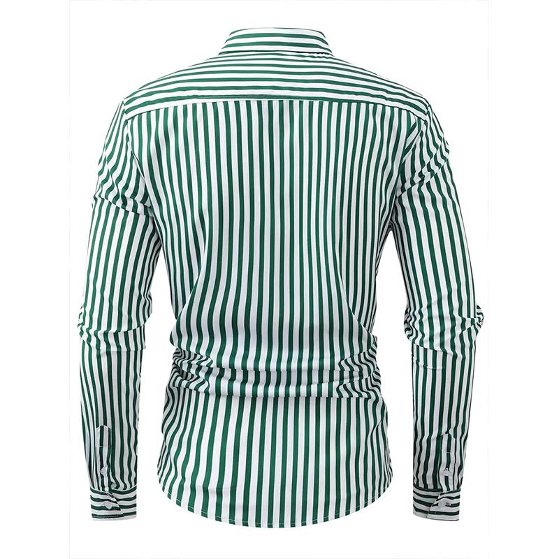 Spring and Autumn Men's Long Sleeved Button Up Shirt 3D Digital Printing for Casual Daily Entertainment and Fashion Design