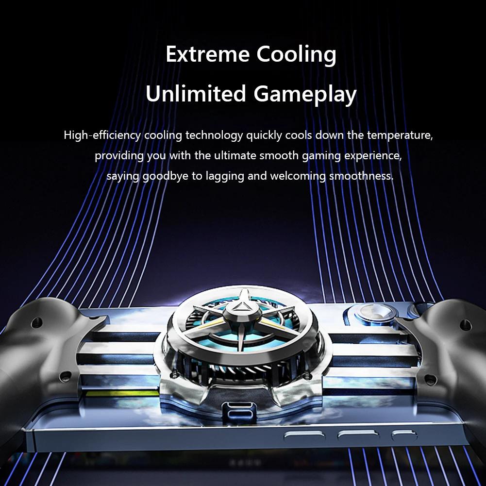 Mobile Phone Radiator Stretching Game Controller with Cooling Fan Phone Game Controller Stretch Up To 174mm for Android & IOS